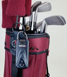 combination anti-theft lock on golf bag